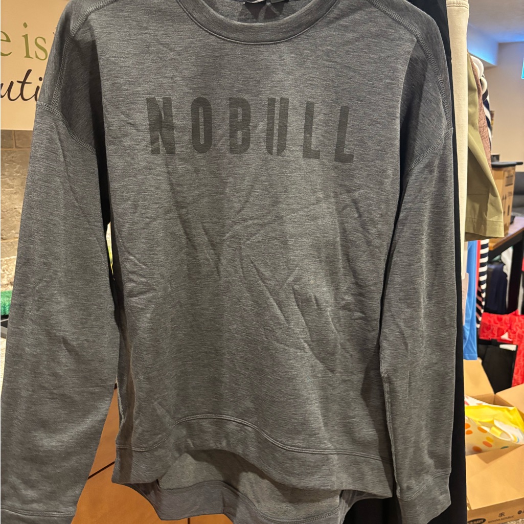 Nwt Nobull Women's Gray Legacy Crewneck W High Low Hem